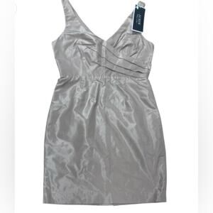 J. Crew Sara Silk Taffeta Dress Gray Silver 6 NWT Party Elegant Holiday Formal